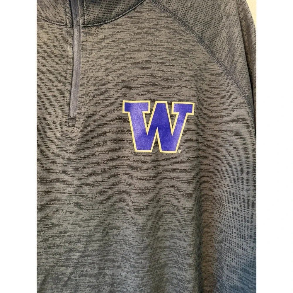 University of Washington Huskies Captivating Knit Pullover Shirt XL Zip L/S NWOT